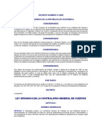 Decreto Numero 31-2002 Ley Organica de La Contraloria General de Cuentas