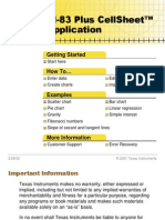 Cell Sheet FOR THE TI CALCULATOR