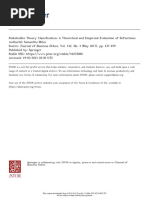 Stakeholder Theory Classification