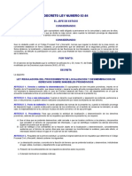 Ley Reguladora Del Procedimiento de Localización y Desmembración de Derechos Sobre Inmuebles Proindivisos DLY 82-84