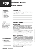 Chemistry April 13 Reading Essentials - Composition of Matter - Spanish