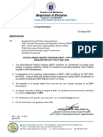 Um-423 School-Based Feeding Program (SBFP) - NFP and Milk Baseline Report For Sy 2021-2022