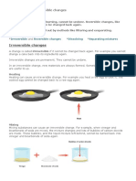 Reversible and Irreversible Changes