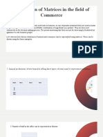 Application of Matrices in Commerce