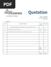 Request For Quotation