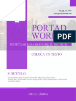 Portada de Word Color Morado Elegante de Negocios