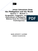 21st Century Literature From The Philippines and The World - Quarter1 - Module1 - Lesson1