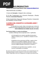 Liderazgo Productivo: 1) Acerca Del Concepto O Categoría Lider Y Liderazgo