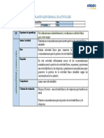 Planificador Semanal de Actividades: Nos Alimentamos Saludablemente y Realizamos Actividad Física para Vivir Mejor