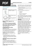 Diagnosis and Testing: Air Bag and Safety Belt Pretensioner Supplemental Restraint System (SRS)