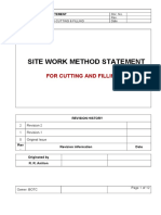 Method Statement For Earthworks Cut and Fill PDF Free