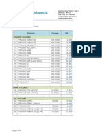 Standard Price List: Products Package