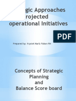 Strategic Approaches and Projected Operational Initiatives: Prepared By: Krystel Mariz Fabon RN