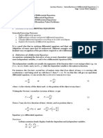 Lecture Notes 1 - Differential Equations 2020