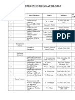 Bba List of Reference Books Available