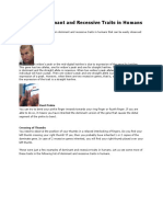 Common Dominant and Recessive Traits in Humans