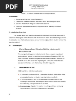 I. Objectives:: College of Education