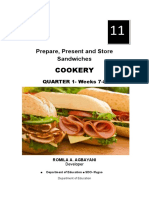 Cookery MODULE 4 - Sandwiches