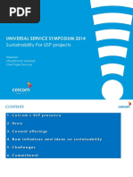 Sustainability For USP Projects: Universal Service Symposium 2014