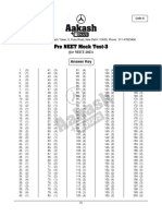 Pre NEET Mock Test-3: Answer Key