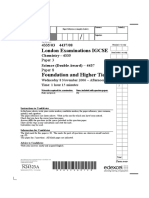 London Examinations IGCSE: Foundation and Higher Tiers