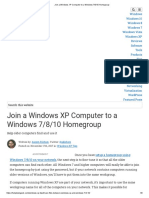 Join A Windows XP Computer To A Windows 7-8-10 Homegroup