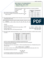 IAL Statistics Revision Worksheet Month 6