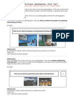 B2 - Speaking - Part 2 - Test 2 - Interlocutor Frame