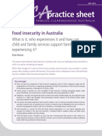 Practice Sheet: Food Insecurity in Australia