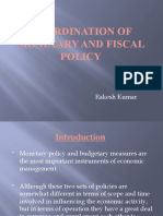 Coordination of Monetary and Fiscal Policy: Rakesh Kumar