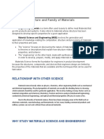 Fundamental Nature and Family of Materials: Relationship With Other Science