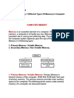 Computer Memory ? Different Types of Memory in Computer With Examples