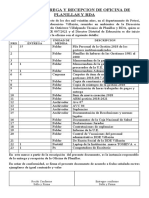 Acta de Entrega y Recepcion de Oficina de Planillas y Rda