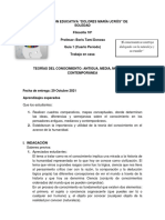 10º Guía 4to Periodo - FILOSOFÍA - TEORÍAS DEL CONOCIMIENTO ANTIGUA, MEDIA, MODERNA Y CONTEMPORÁNEA