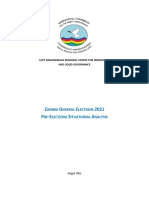 Z G E 2021 P - E S A: Ambia Eneral Lections RE Lections Ituational Nalysis