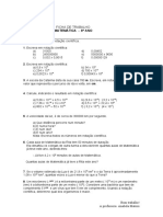 Ficha de Trabalho #4-Notação Científica