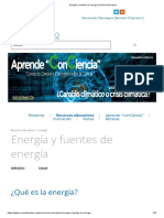 Energía y Fuentes de Energía - Rincón Educativo