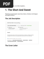 Upwork Cover Letter Sample