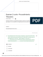 Examen 2 Corte - Procedimiento Tributario