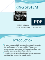 Steering System: Made By: Nipun Arora (2K7/Me/273) Ram Malhotra (2K7/Me/290)