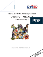 Pre-Calculus Activity Sheet Quarter 2 - Melc 11: (Stem - Pc11T-Iig-2)