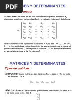 Matrices y Determinantes