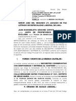 VARIACION DE MEDIDA CAUTELAR DE INSCRIPCION DE PROPIEDAD A SECUESTRO CONSERVATIVO Juan Evangelista Sanchez Zapata