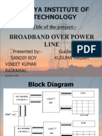 Acharya Institute of Technology Broadband Over Power Line: Title of The Project