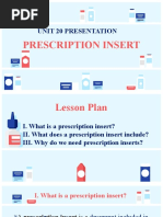 Prescription Insert: Unit 20 Presentation