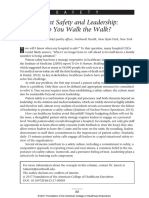 Patient Safety and Leadership: Do You Walk The Walk?: S A F E T Y