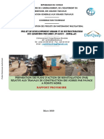 Preparation Des Plans DAction de Reinstallation Relatifs Aux Travaux de Construction Des Voiries Par Pavage A Pointe Noire