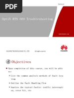 Optix RTN 600 Troubleshooting: Internal