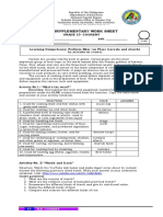 Tle Supplementary Work Sheet: Grade 10-Cookery