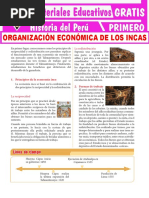 Organización Económica de Los Incas para Primer Grado de Secundaria